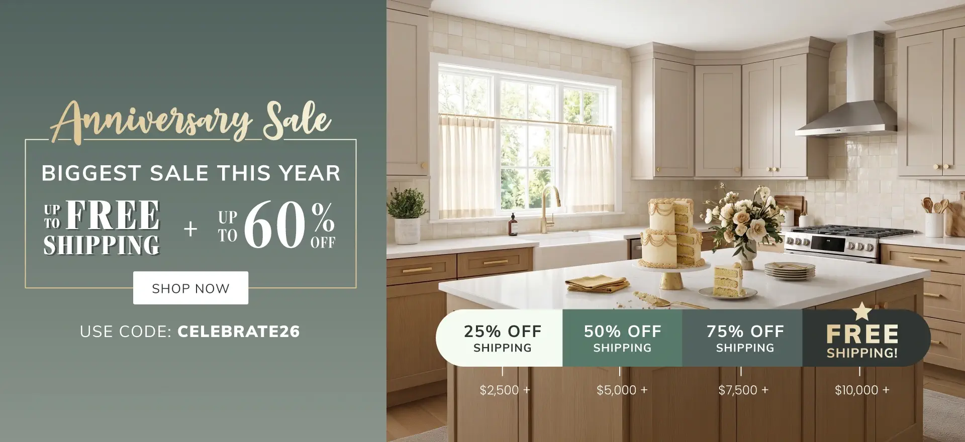 Anniversary Sale - Up to 60% off + Unlock Free Shipping - Shop now with Code ANNIVERSARY26